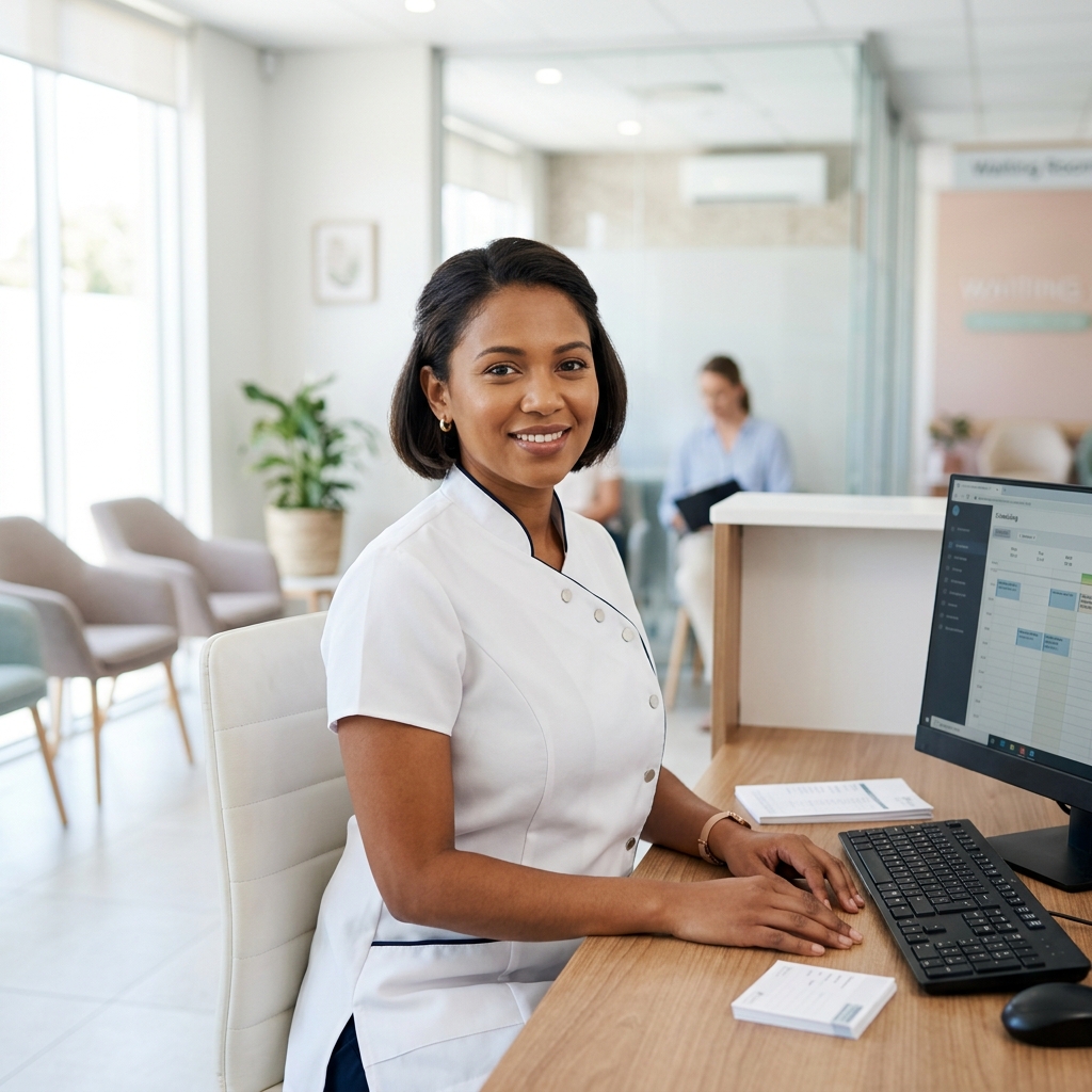 クリニック受付で働く架空のスタッフBさん